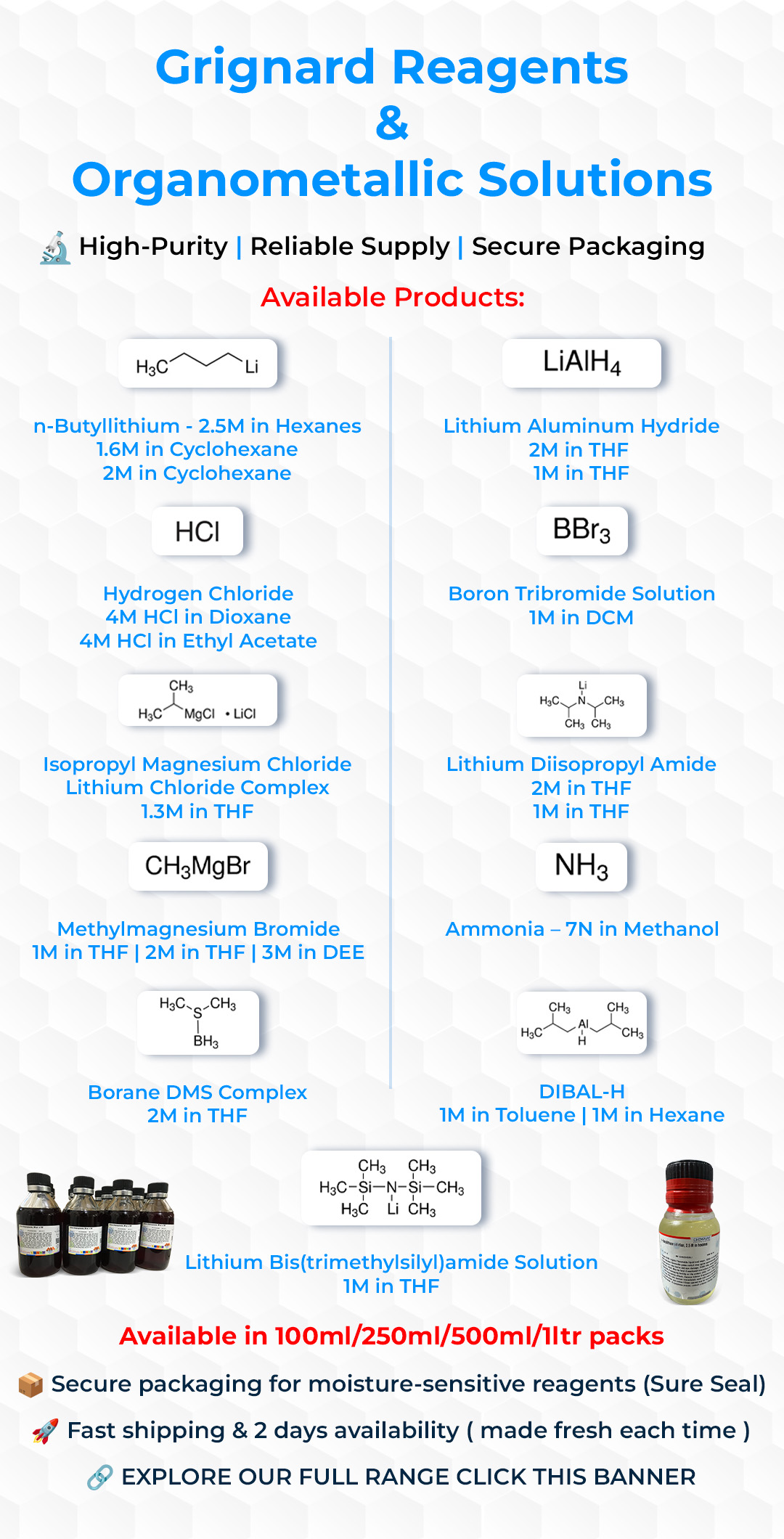Grignard Reagents & Organometallic Solutions